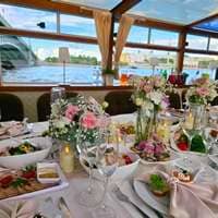 Теплоход Сиеста под мостом