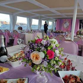 Свадебное накрытие на теплоходе Москва 178