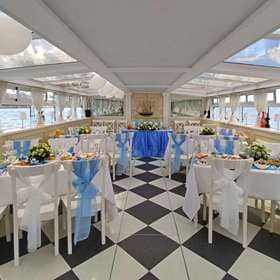 Свадебное накрытие на теплоходе Грация